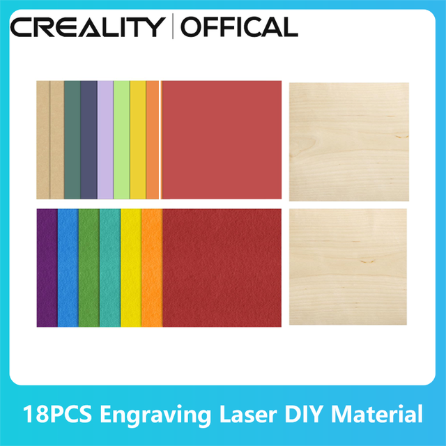 Creality Official 18 PCS Engraving Laser Material Color Sheet